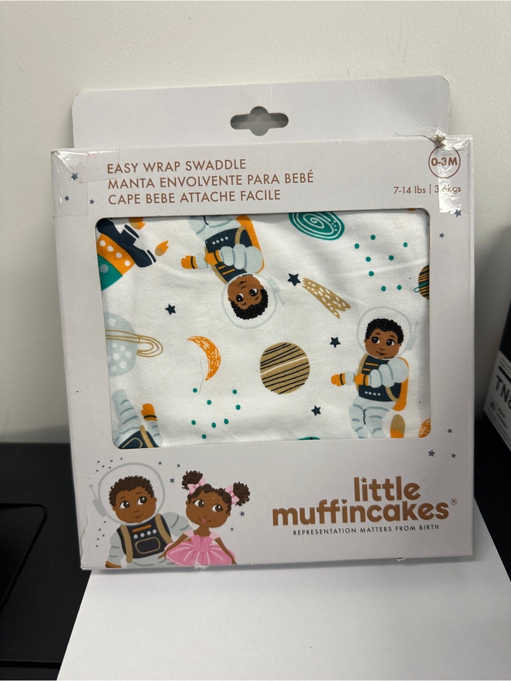 Little Muffincakes brand cotton swaddle blanket sz 0-3 months